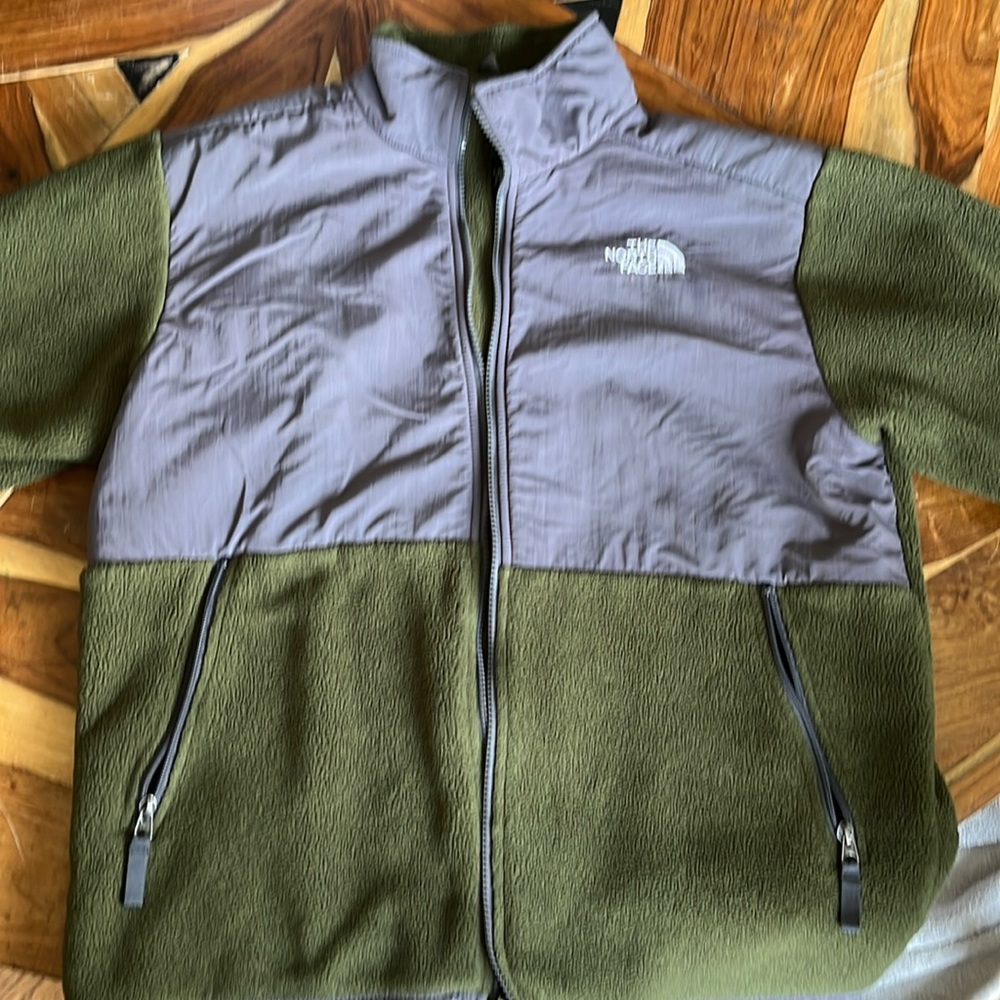 The North Face Kids Jacket - Olive Green and Gray